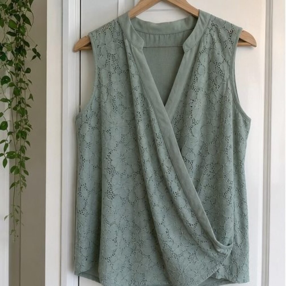 Sage Ruffle Blouse